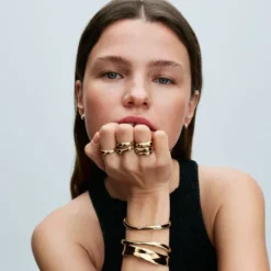 Pulsera PANDORA Rígida Abierta Forma Orgánica
