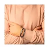 Pulsera Piel Personalizada Cuatro Nombres Plata