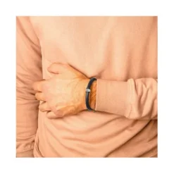 Pulsera Piel Plata Un Nombre
