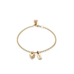 Pulsera Ser Único Ex Mini esferas Corazón Volumen Oro