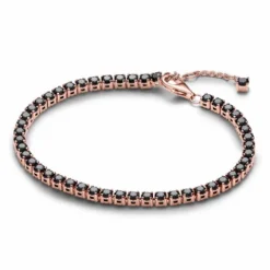 Pulsera Tenis Negra Brillante - 581469C02