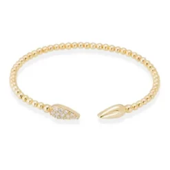 Pulsera TRUCO blanco en plata dorada