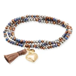 Pulsera ZEN CHOCOLATE con corazón Marina Garcia