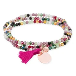 Pulsera ZEN Rosa en plata rosa
