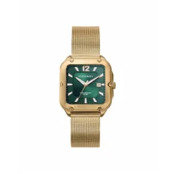 RELOJ DE MUJER MAGNUM CAJA Y MALLA MILANESA DE ACERO EN IP DORADO