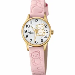 Reloj Lotus Niña Oso Correa Piel Rosa