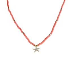 Salvatore Collar Coral Natural Estrella