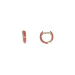 Salvatore Plata Aros Coral Esmalte Dorados