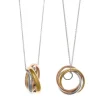 Salvatore Plata Collar Aros Tricolor
