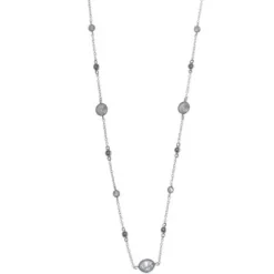 Salvatore Plata Collar Circonitas y Esferas