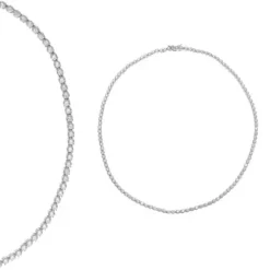 Salvatore Plata Collar Circonitas Brillantes