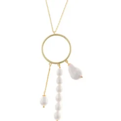 Salvatore Plata Collar Dorado Perlas Barrocas