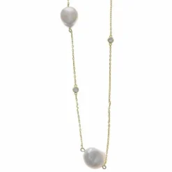 Salvatore Plata Collar Perla Natural