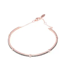 Salvatore Plata Pulsera Rosé Circonitas Brown