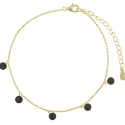 Salvatore Tobillera Plata Dorado Chapitas