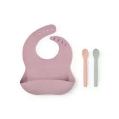 Set de babero y 2 cucharas Food Kit rosa TOUS BABY