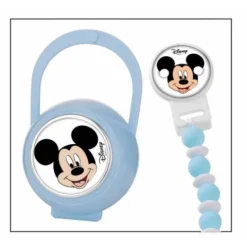 Set Pinza Bolas Portachupetes Mickey Mouse
