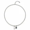 Uno de 50 Collar Esferas Perla Cristal Azul