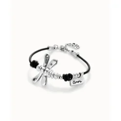 Uno de 50 Pulsera Libélula Piel Plata