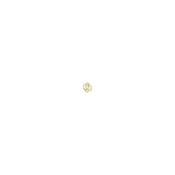 Uno de 50  Uno Anillo doble bañado en oro 18k con topacio blanco - ANI0816BLNORO