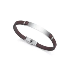 Viceroy Pulsera Eco de acero reciclado con correa vegana marrón